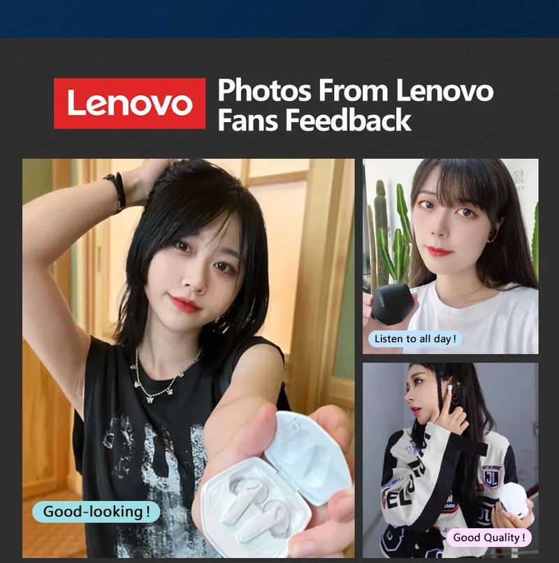 Lenovo GM2 Pro Gaming Headset Bluetooth 5.3 Dual Mode Music Sport Earbuds Noise Reduction Headphones with Mic HD Call