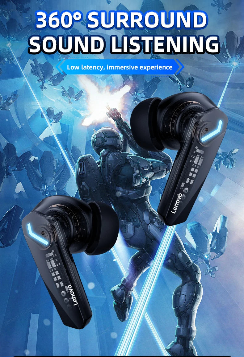 Lenovo GM2 Pro Gaming Headset Bluetooth 5.3 Dual Mode Music Sport Earbuds Noise Reduction Headphones with Mic HD Call