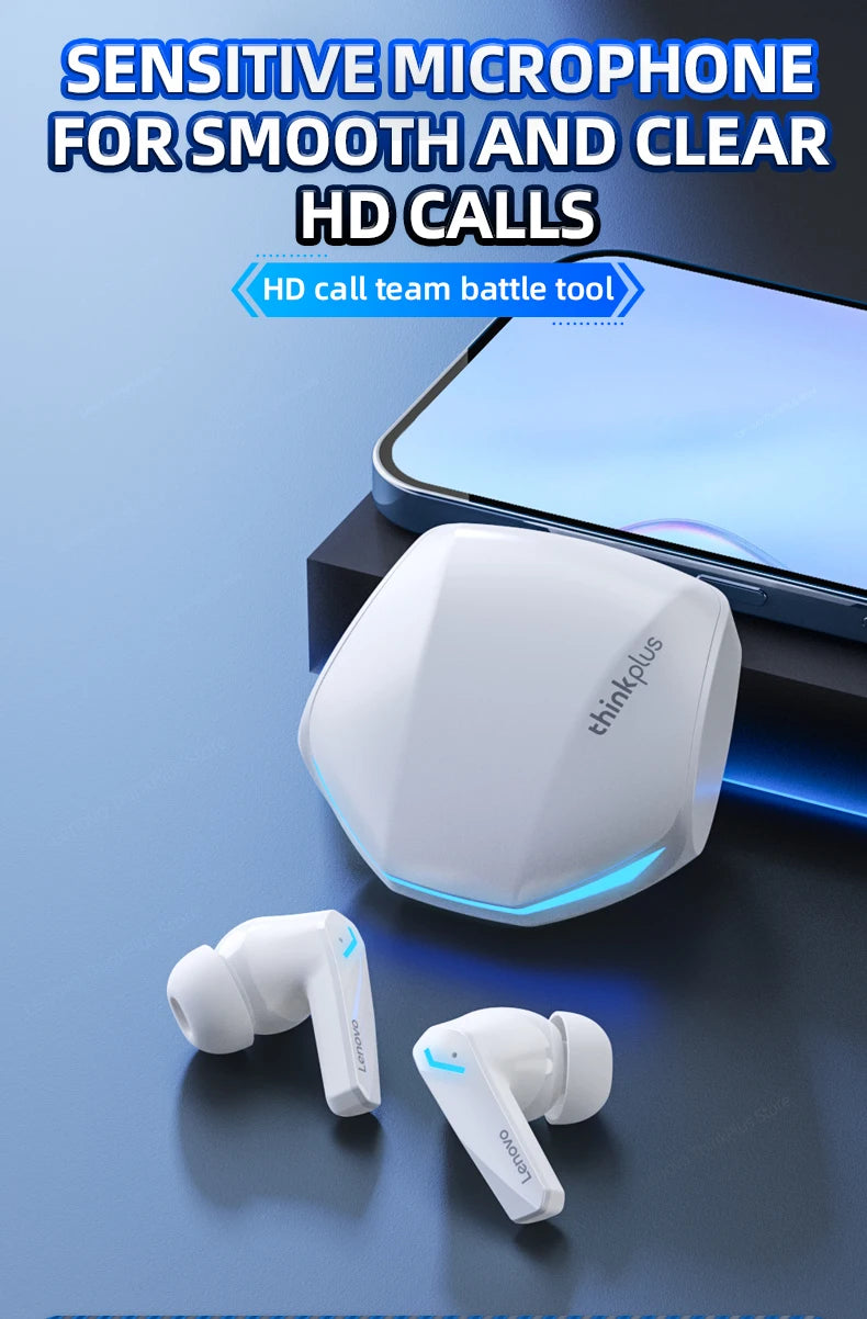 Lenovo GM2 Pro Gaming Headset Bluetooth 5.3 Dual Mode Music Sport Earbuds Noise Reduction Headphones with Mic HD Call